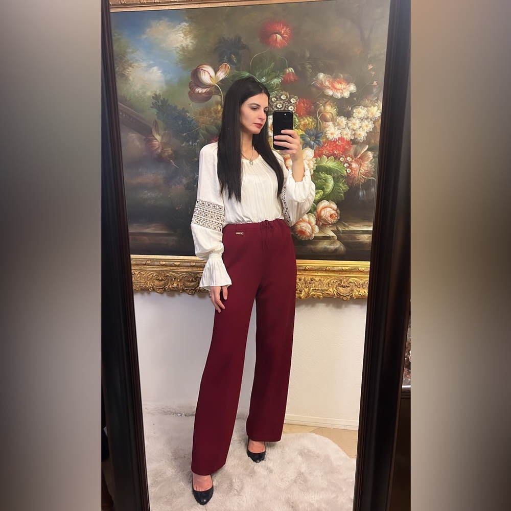 St John Knit red Pants Size P